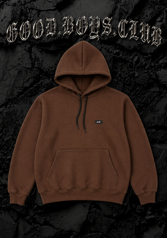 Brown Basic Logo Hoodie