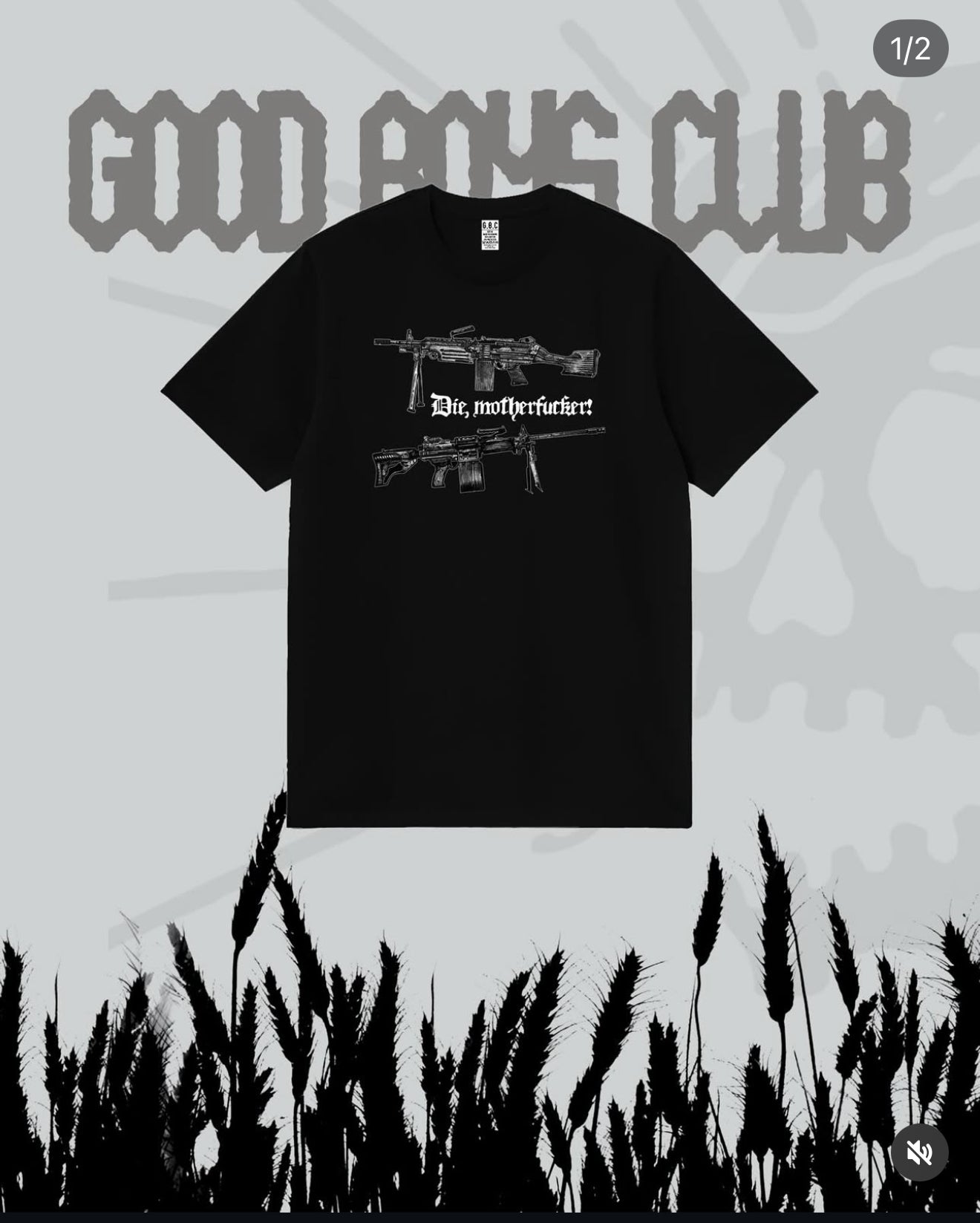 GBC black Tshirt «Machine-gun» 🎱