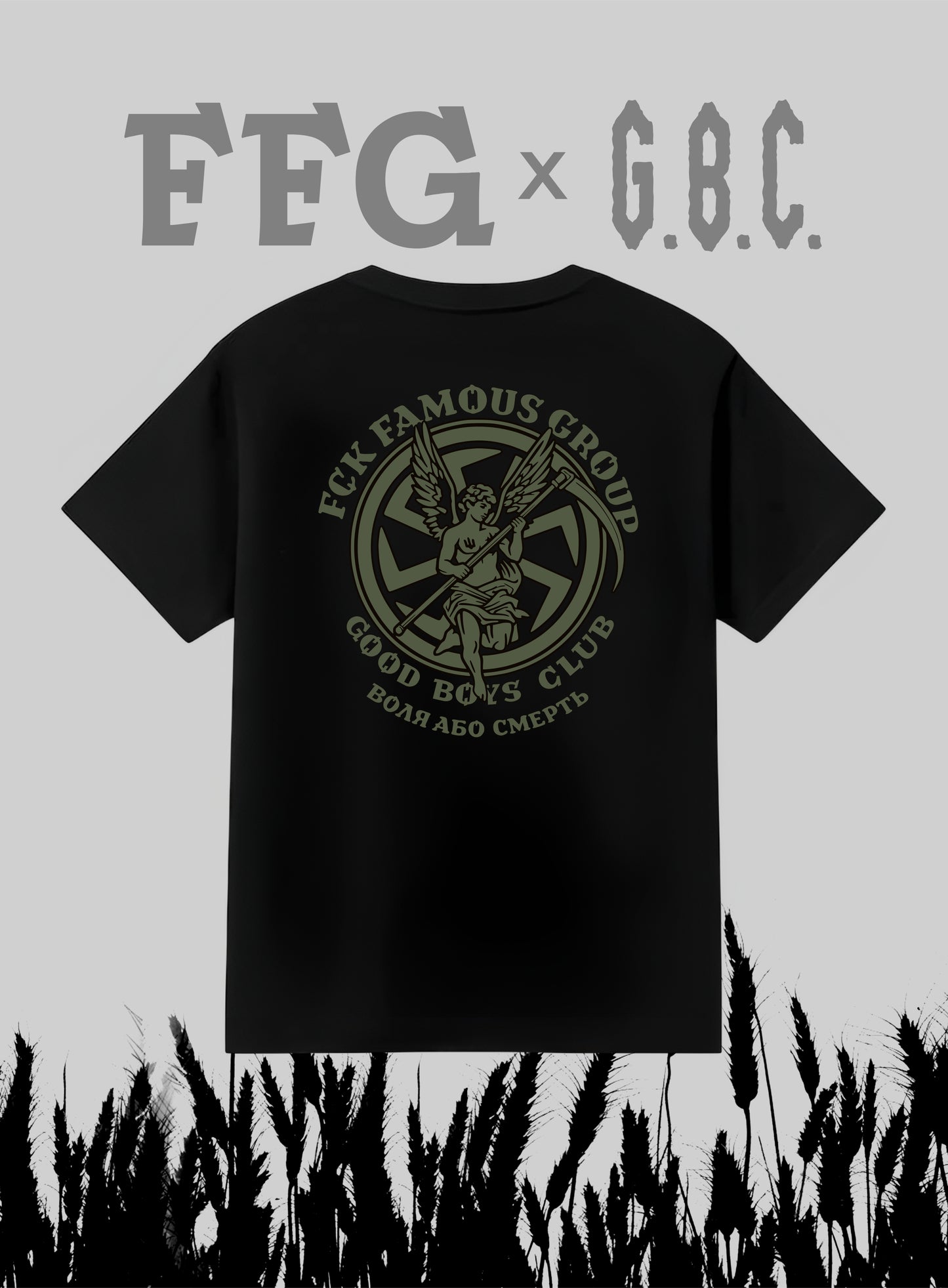 FCK FAMOUS GROUP × GOOD BOYS CLUB T-SHIRT black