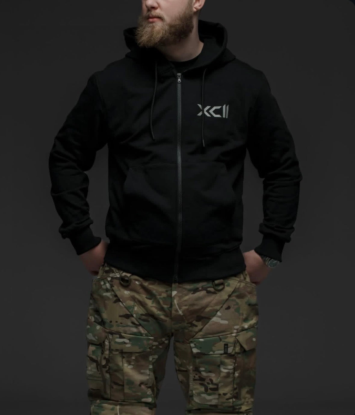 Чоловіче XCII black Zip hoodie