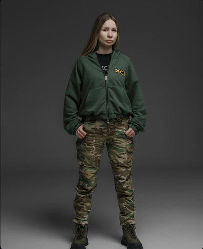 Жіноче XCII khaki Zip hoodie