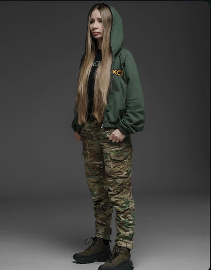 Жіноче XCII khaki Zip hoodie