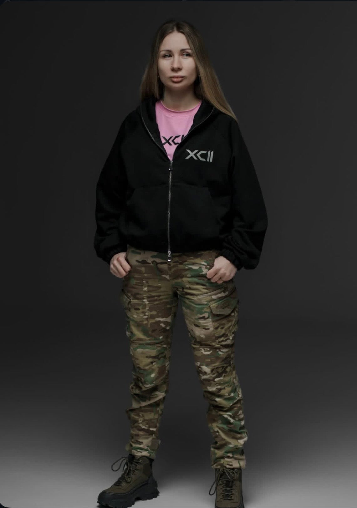 Жіноче XCII black Zip hoodie