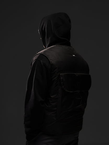 Жилетка SHADOW LINE nylon puffer vest BLACK