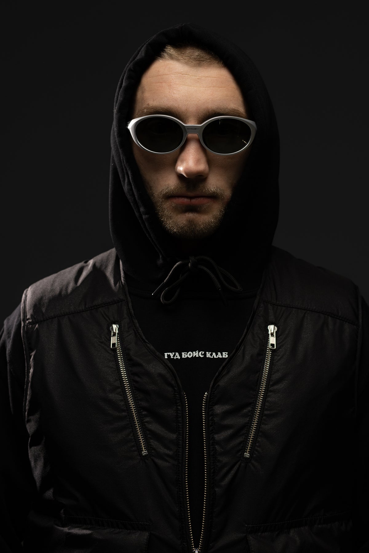 Жилетка SHADOW LINE nylon puffer vest BLACK