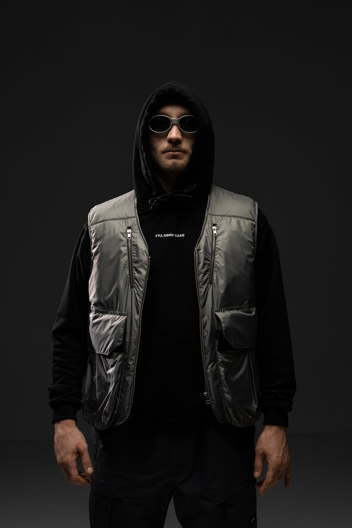 Жилетка SHADOW LINE nylon puffer vest GRAY