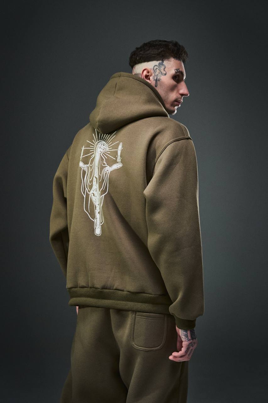 B19  Good boys club “Віра” khaki hoodie