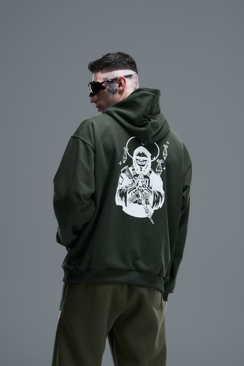 B47  Good boys club “Віра в удачу” khaki hoodie
