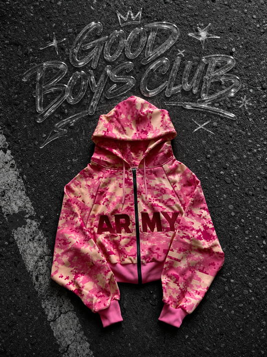 Жіноча укорочена zip-худі   AOR 1 у рожевому виконанні